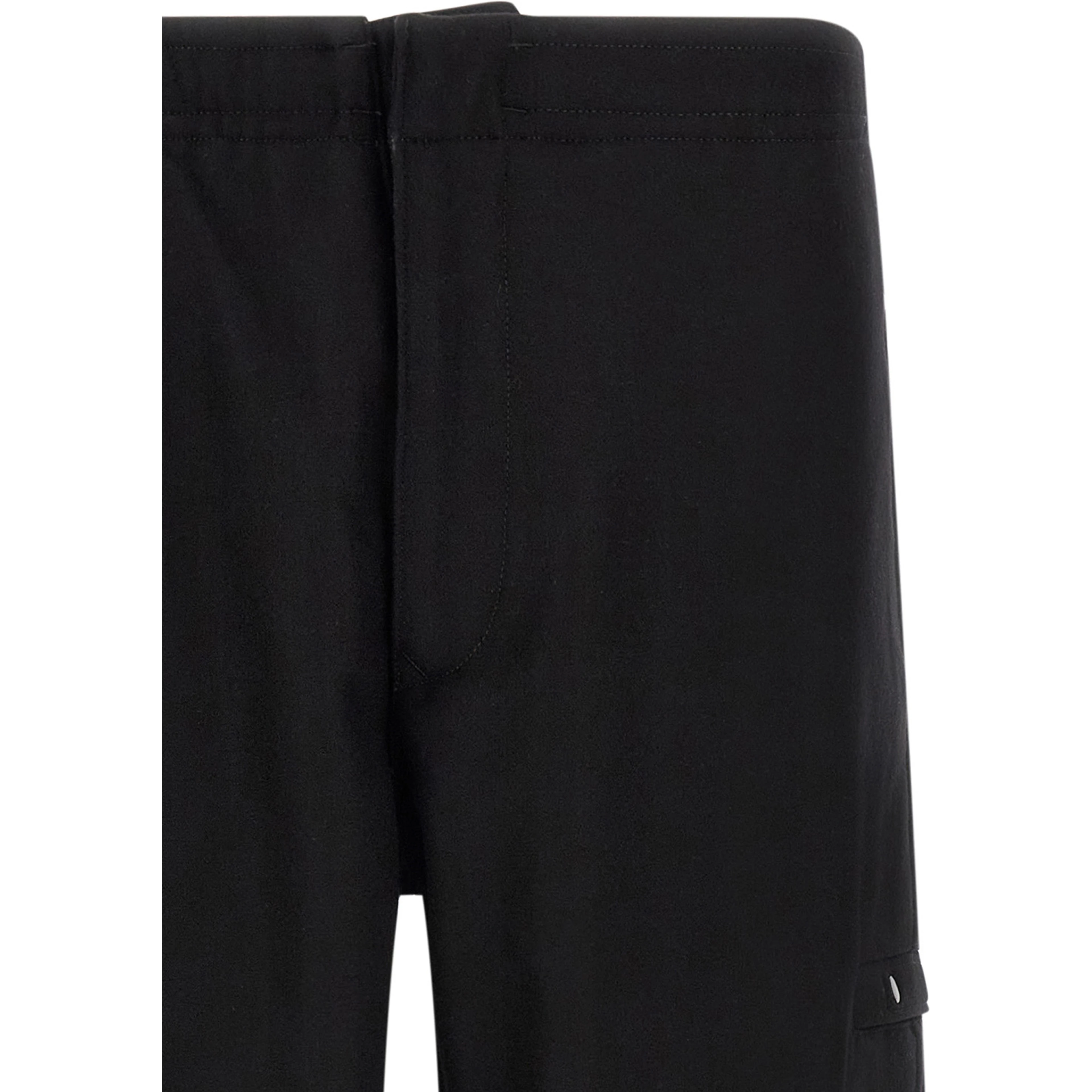 Black Virgin Wool Cargo Pants