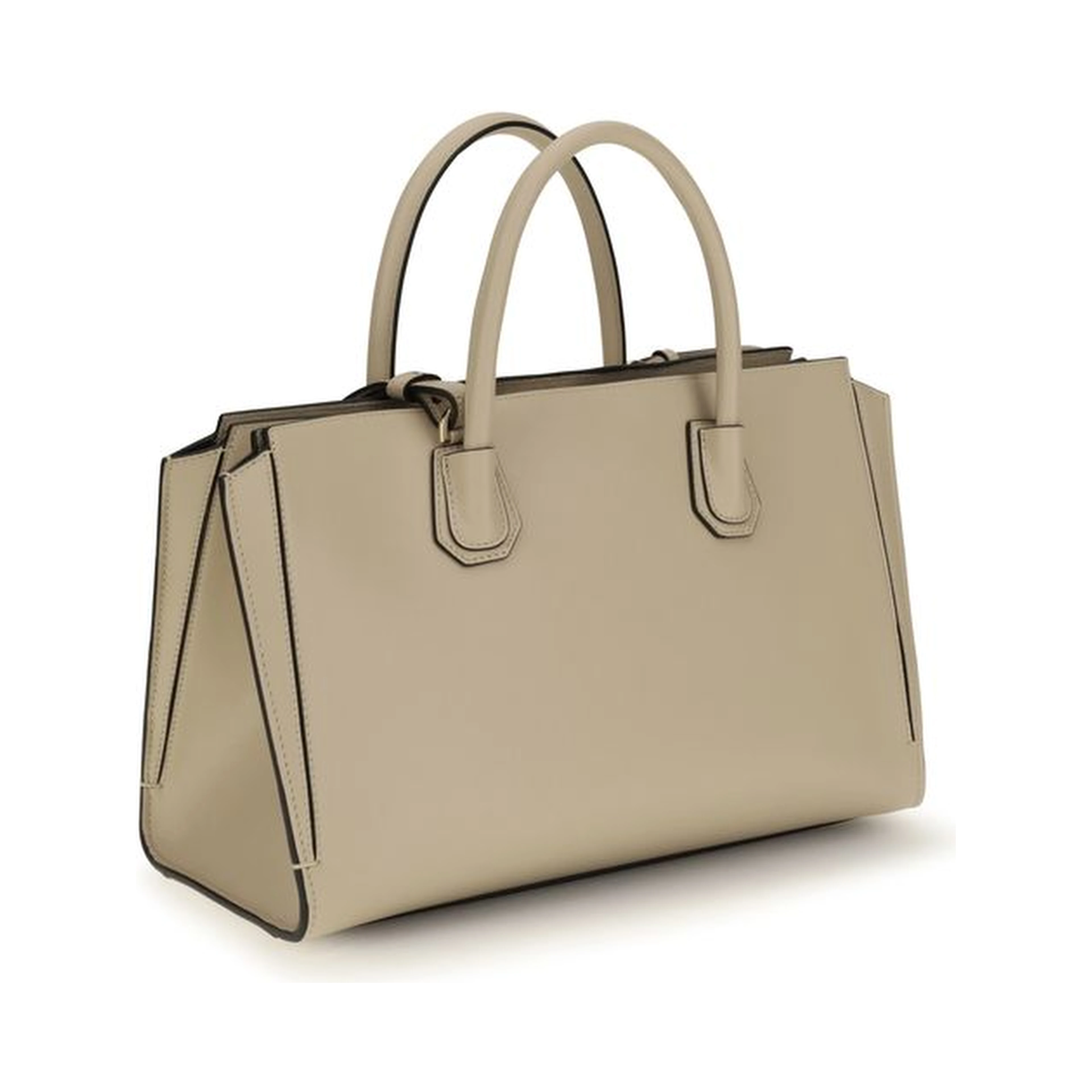 Beige Calf Leather Bos Taurus Handbag