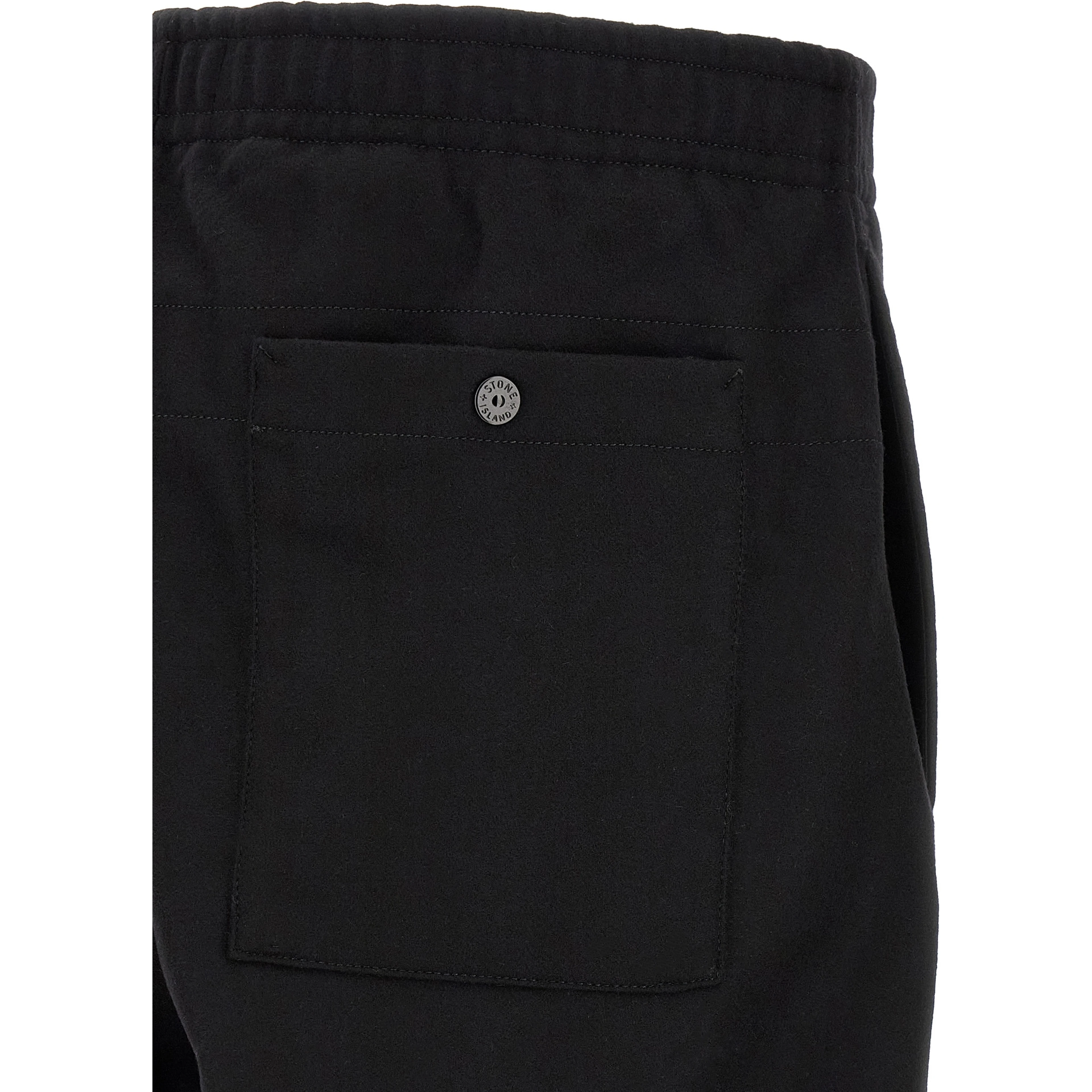 Black Virgin Wool Cargo Pants