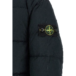Blue Cotton Full-Length Jacket