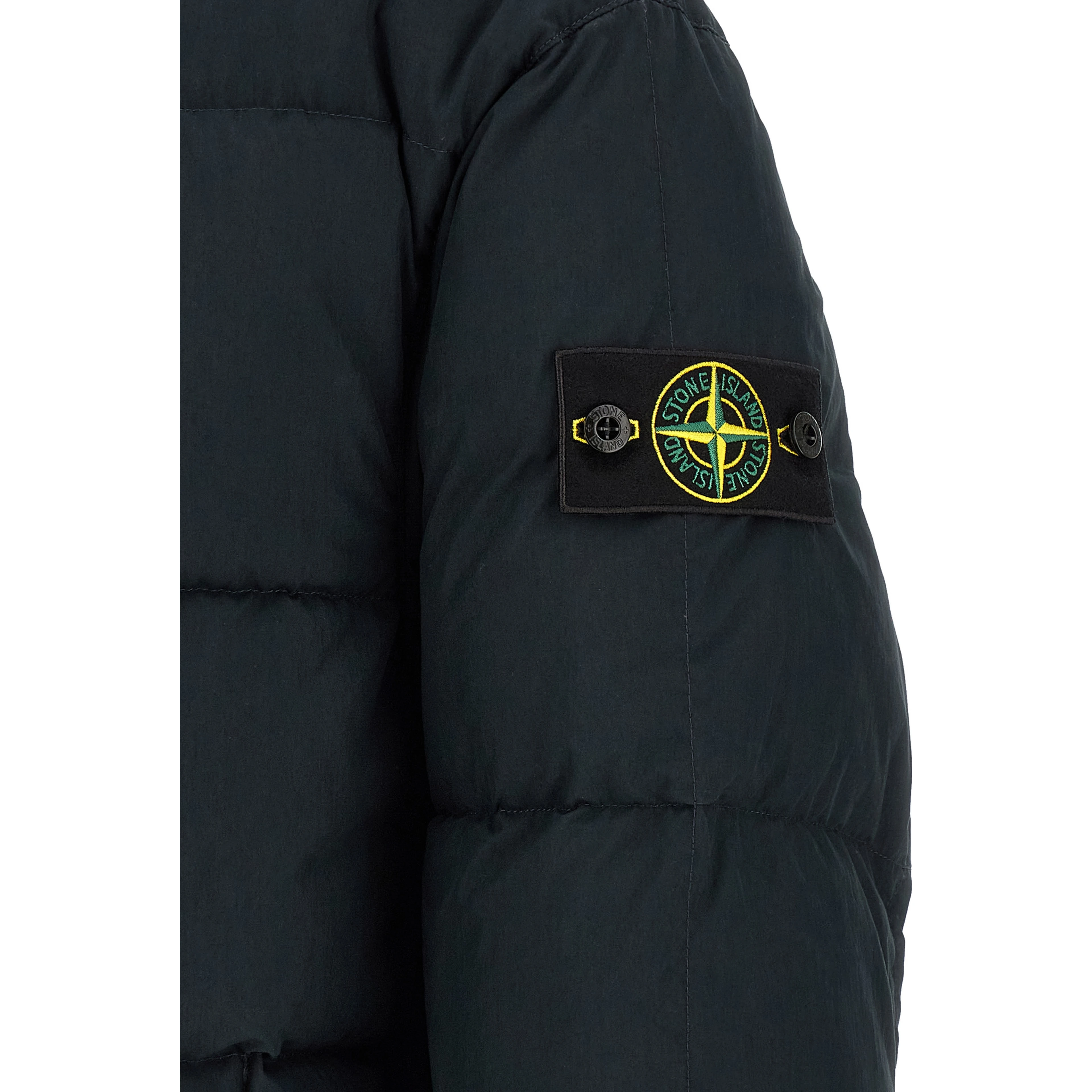Blue Cotton Full-Length Jacket