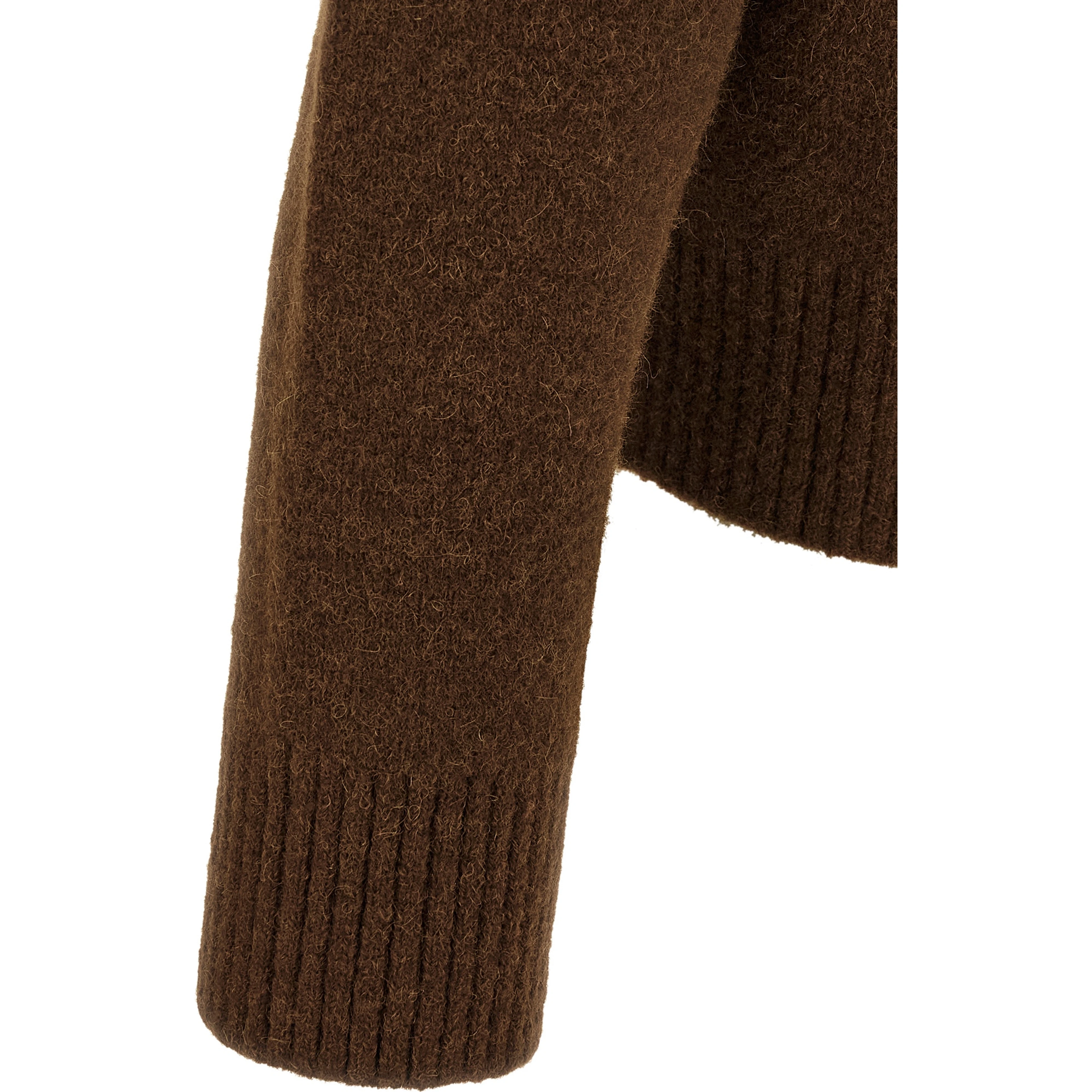 Brown Alpaca Leather Polo Shirt
