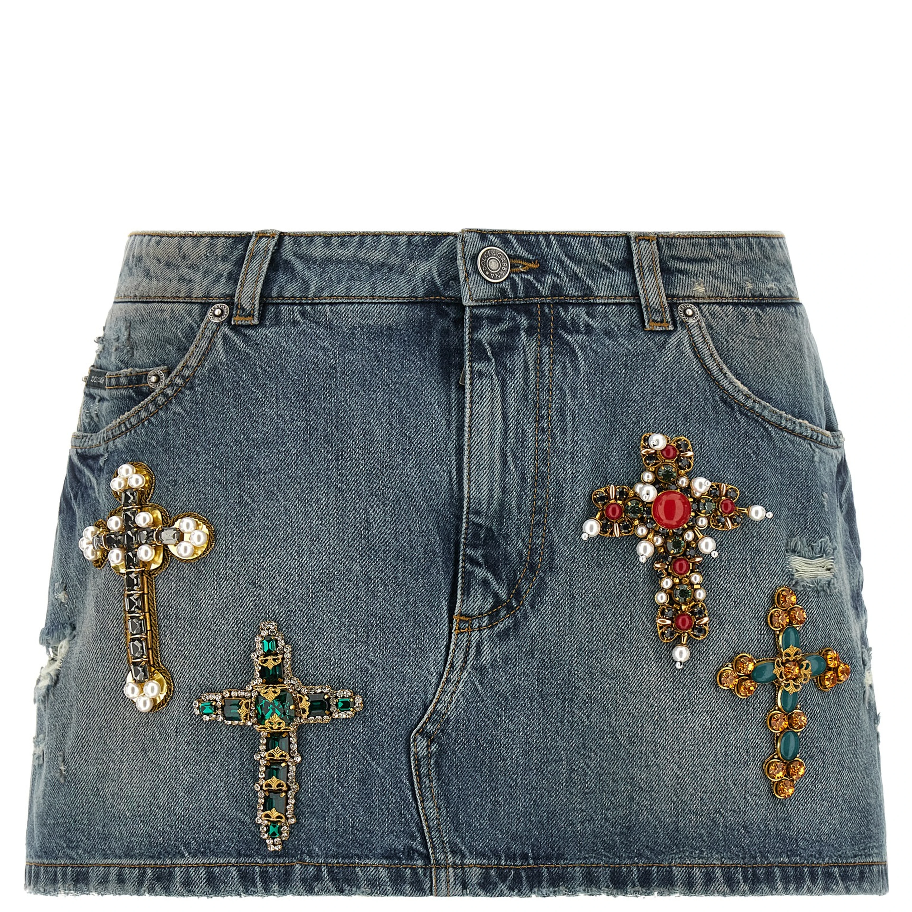 Blue Cotton Long Skirt