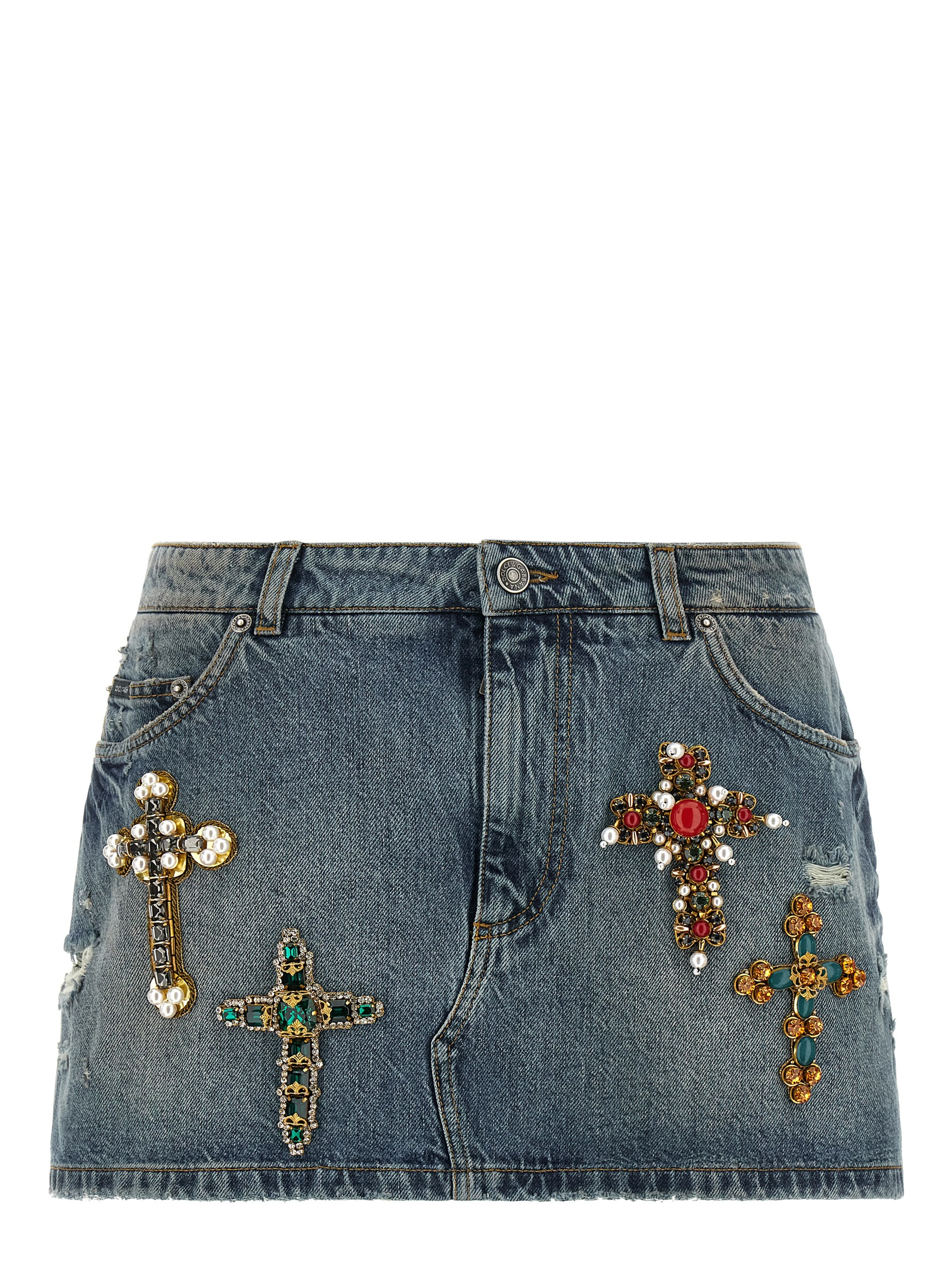 Blue Cotton Long Skirt