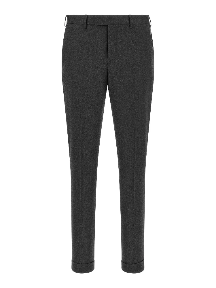 Gray Virgin Wool Dress Pants
