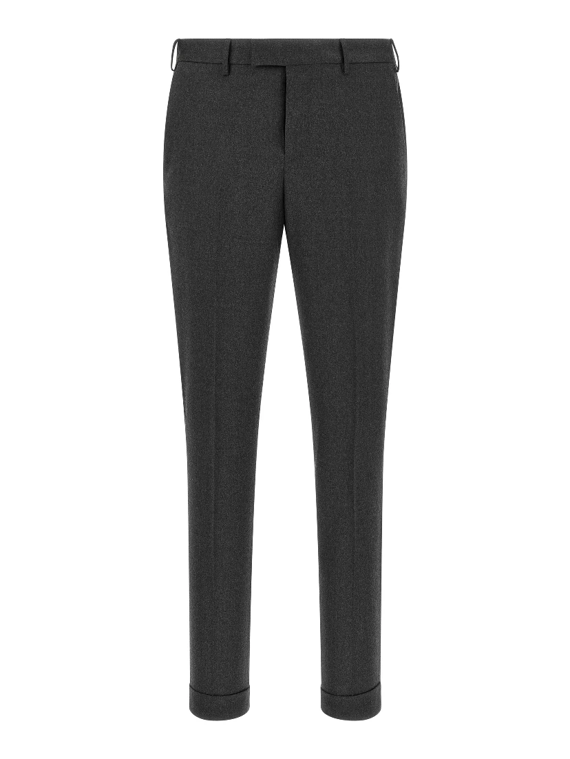 Gray Virgin Wool Dress Pants