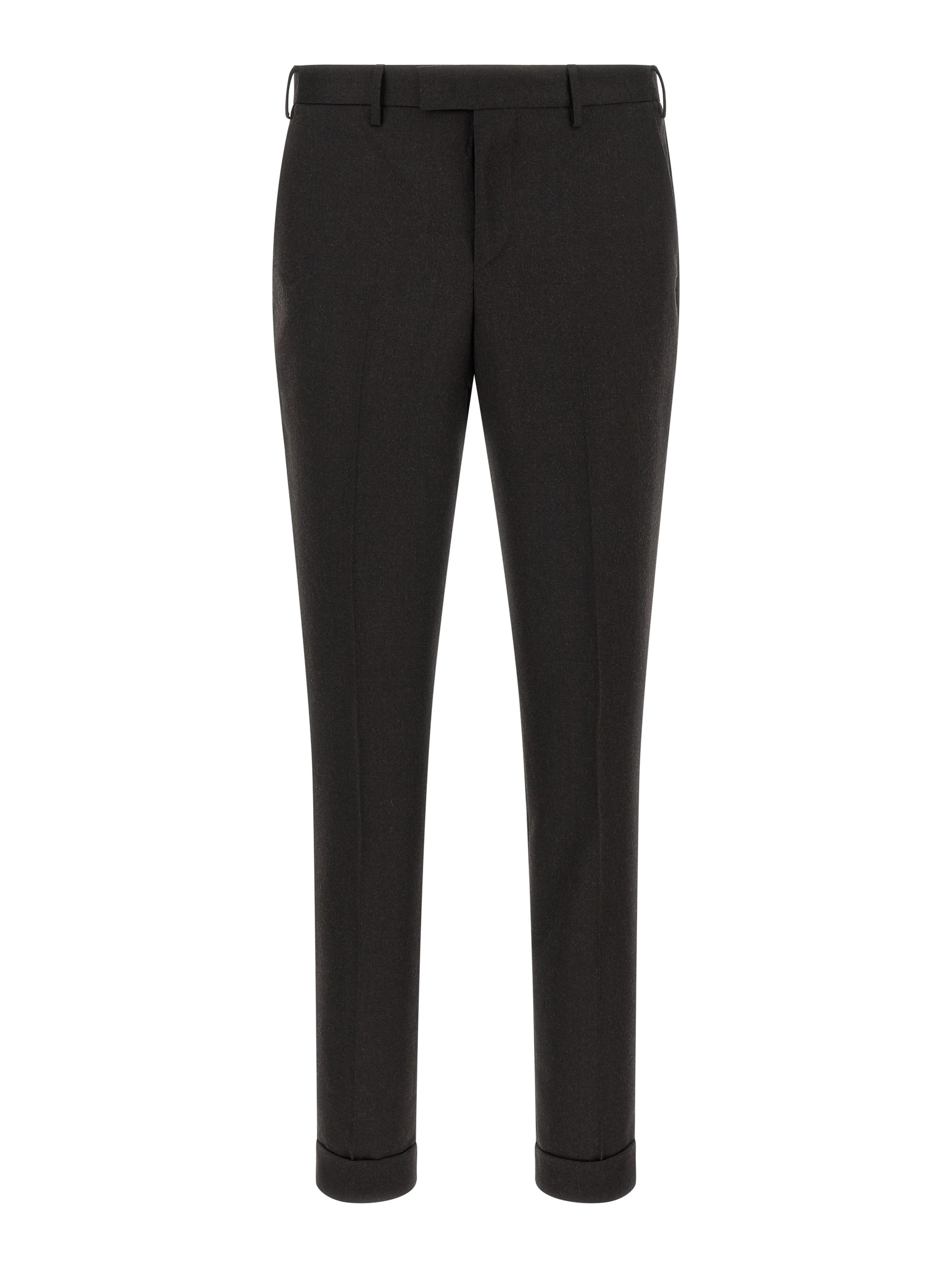 Brown Virgin Wool Dress Pants