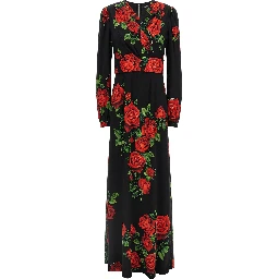 Red Silk Long Dress