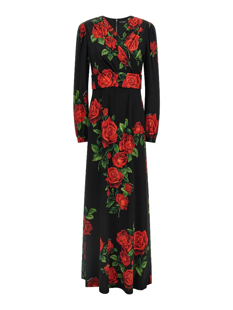 Red Silk Long Dress