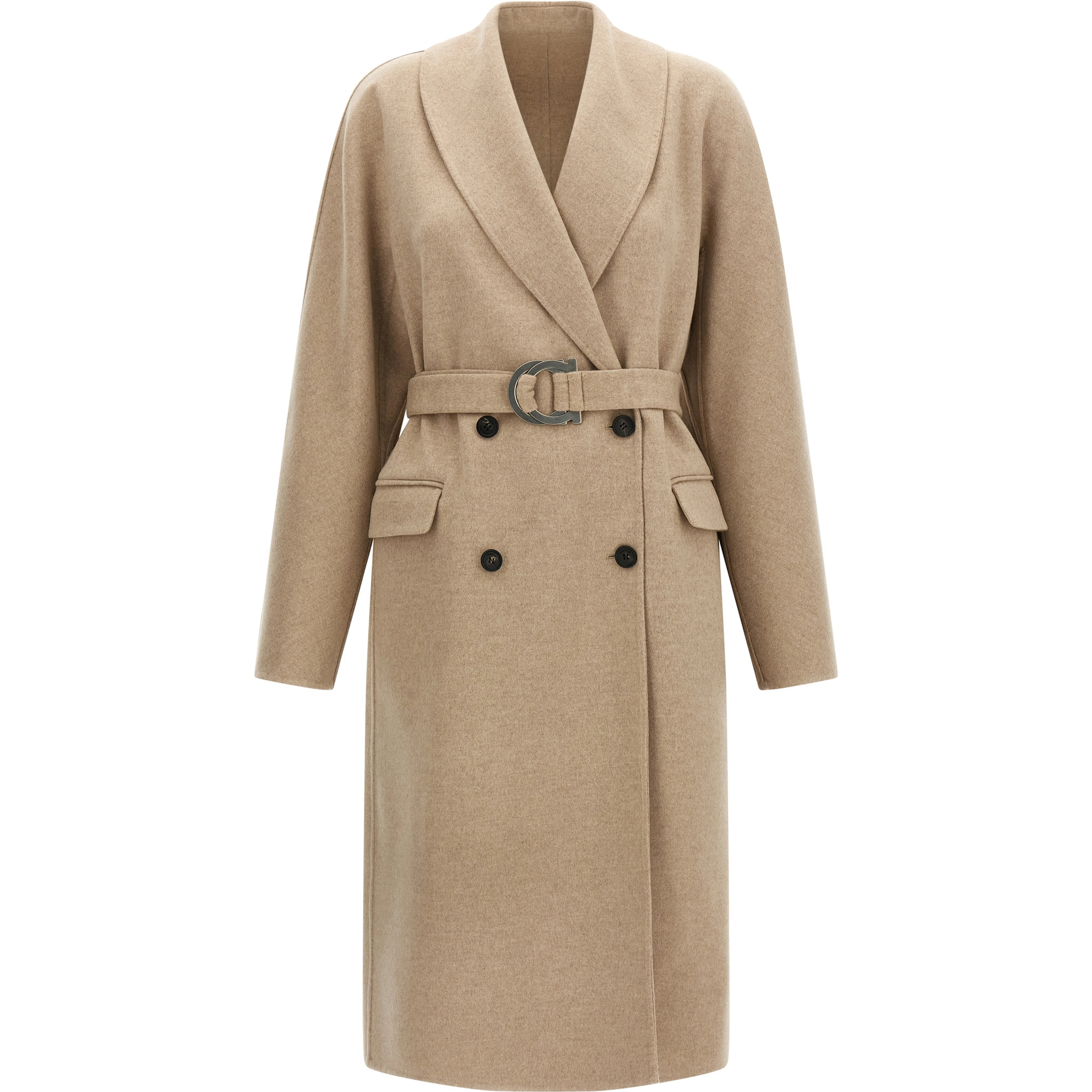 Beige Virgin Wool Coat