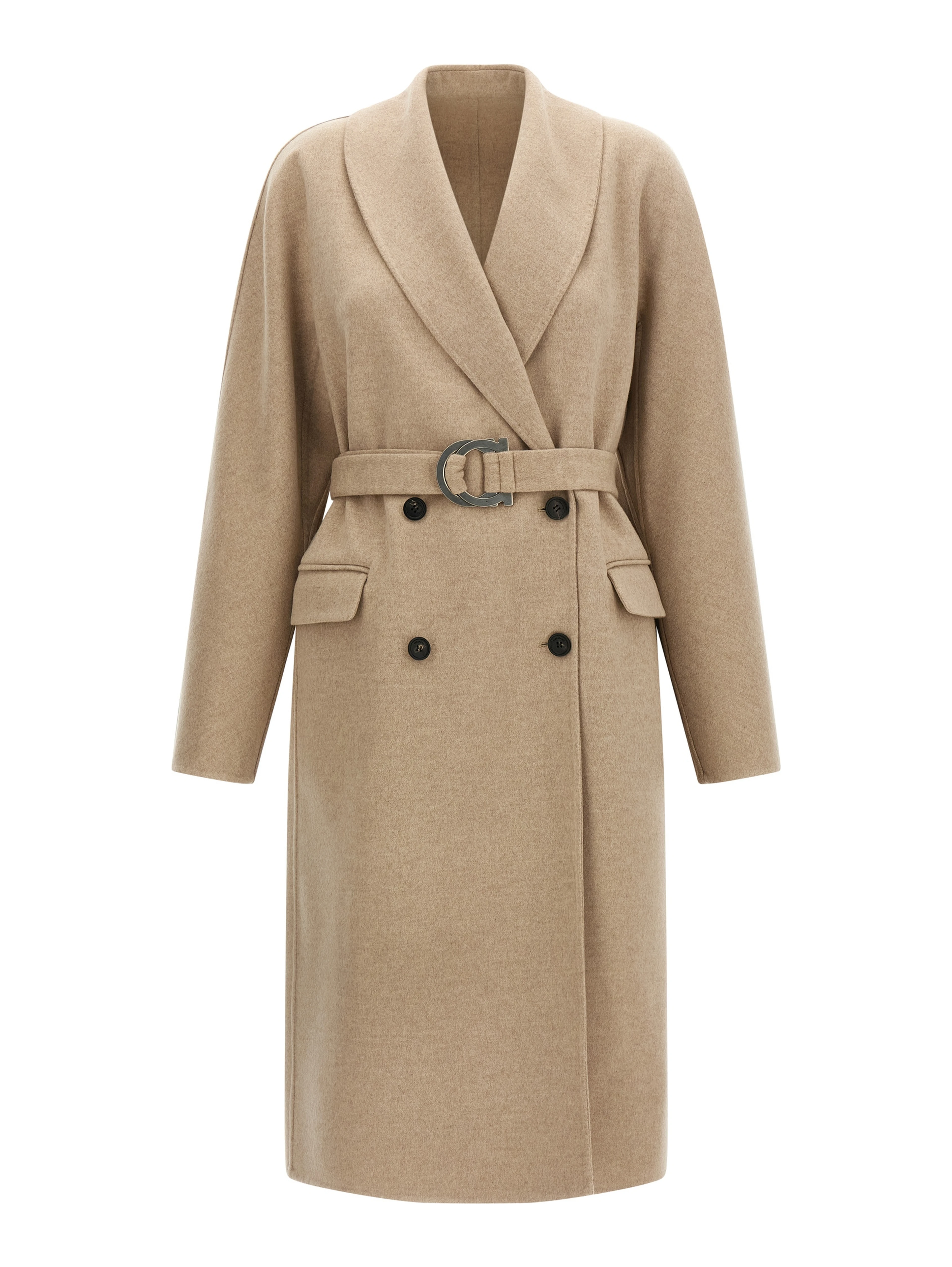 Beige Virgin Wool Coat