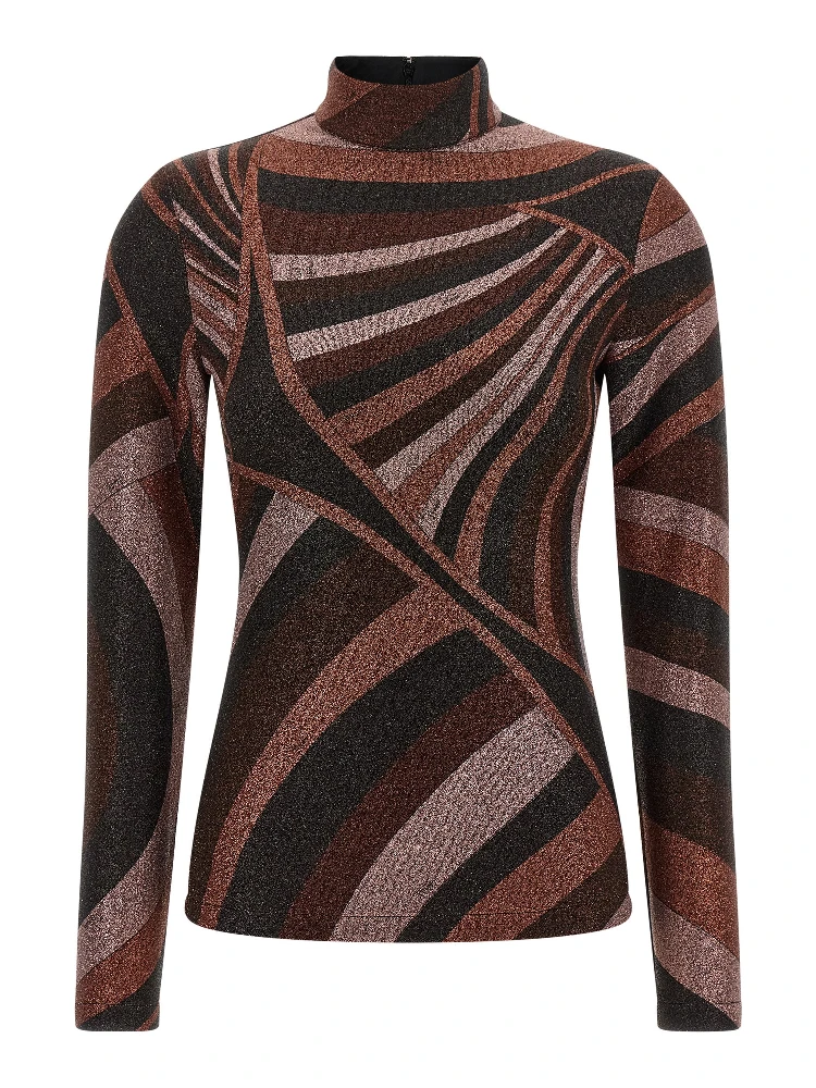 Bordeaux Polyamide Cardigan