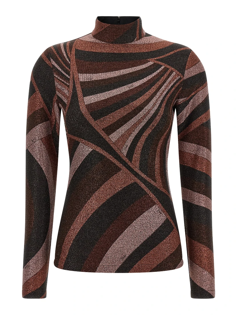 Bordeaux Polyamide Cardigan