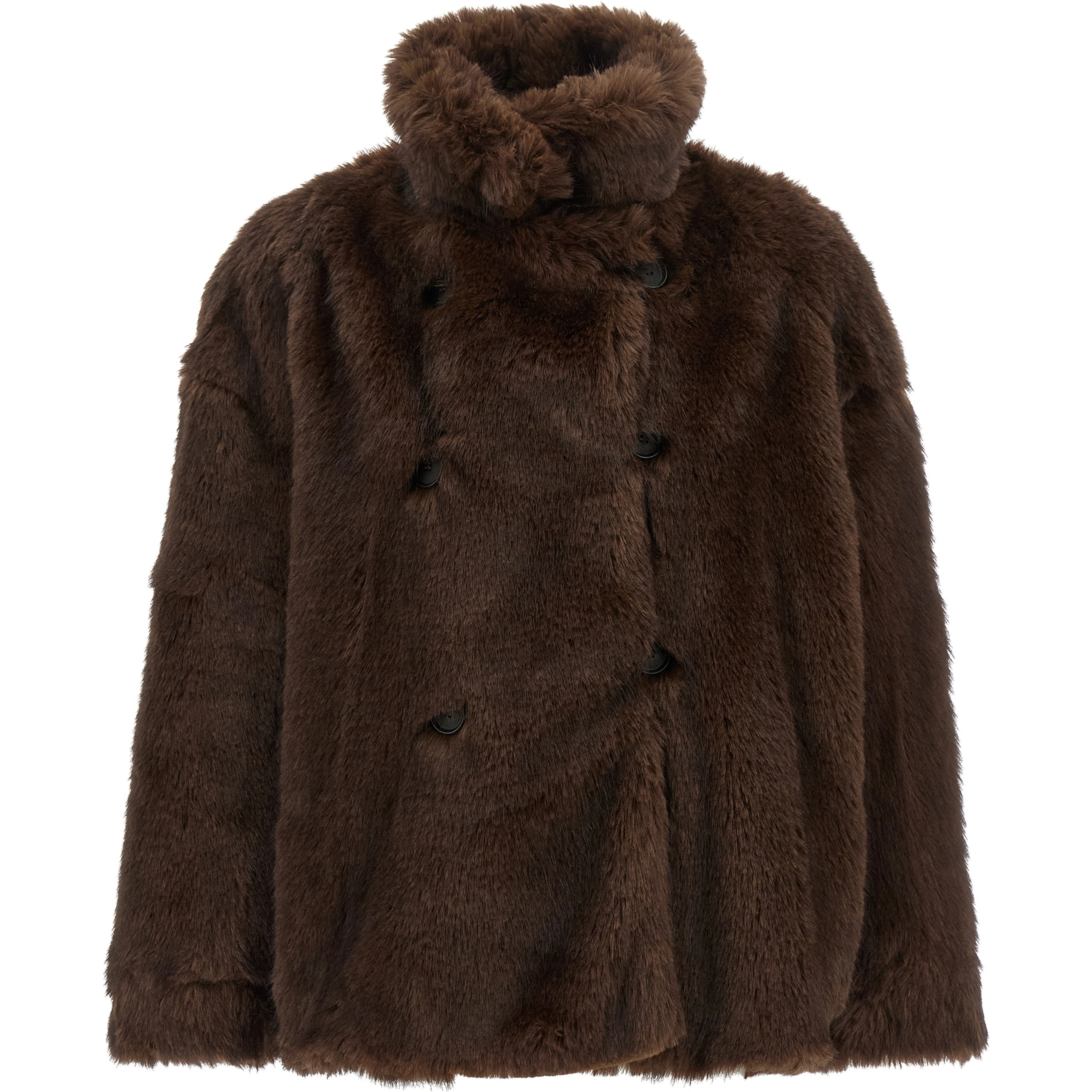 Brown Polyester Coat