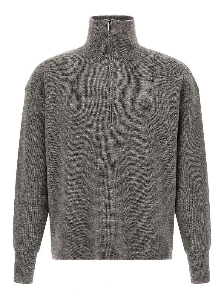 Gray Virgin Wool Cardigan