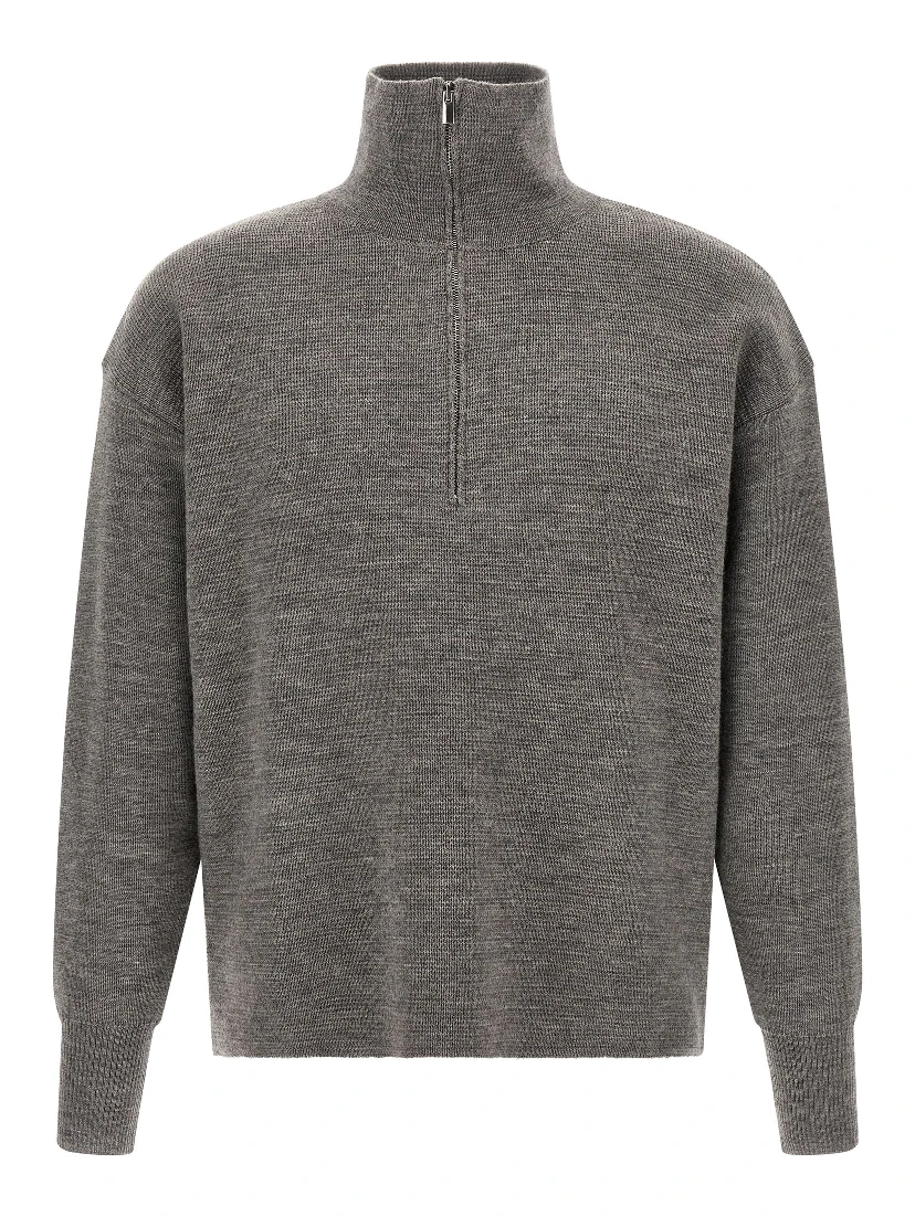 Gray Virgin Wool Cardigan
