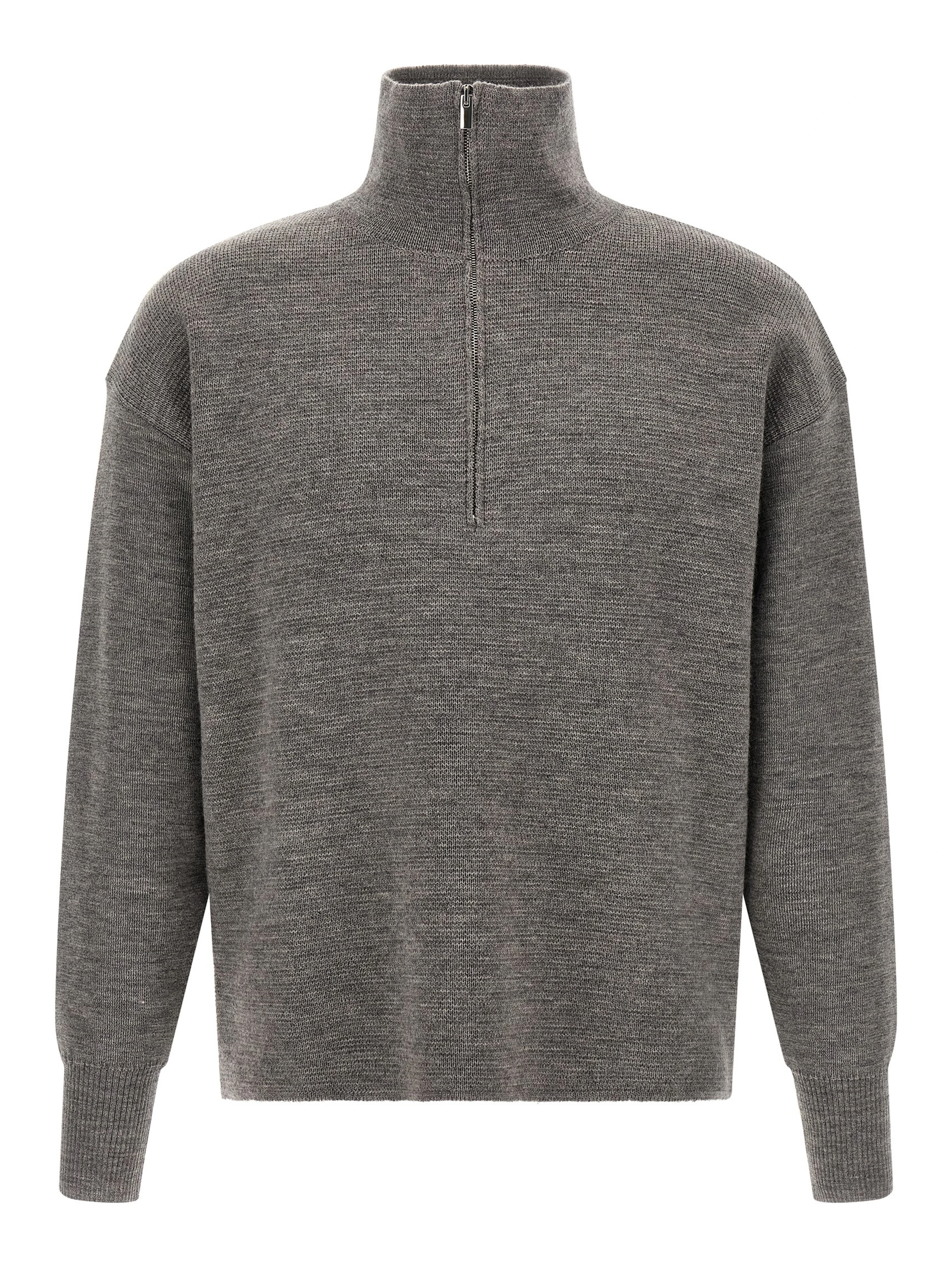 Gray Virgin Wool Cardigan