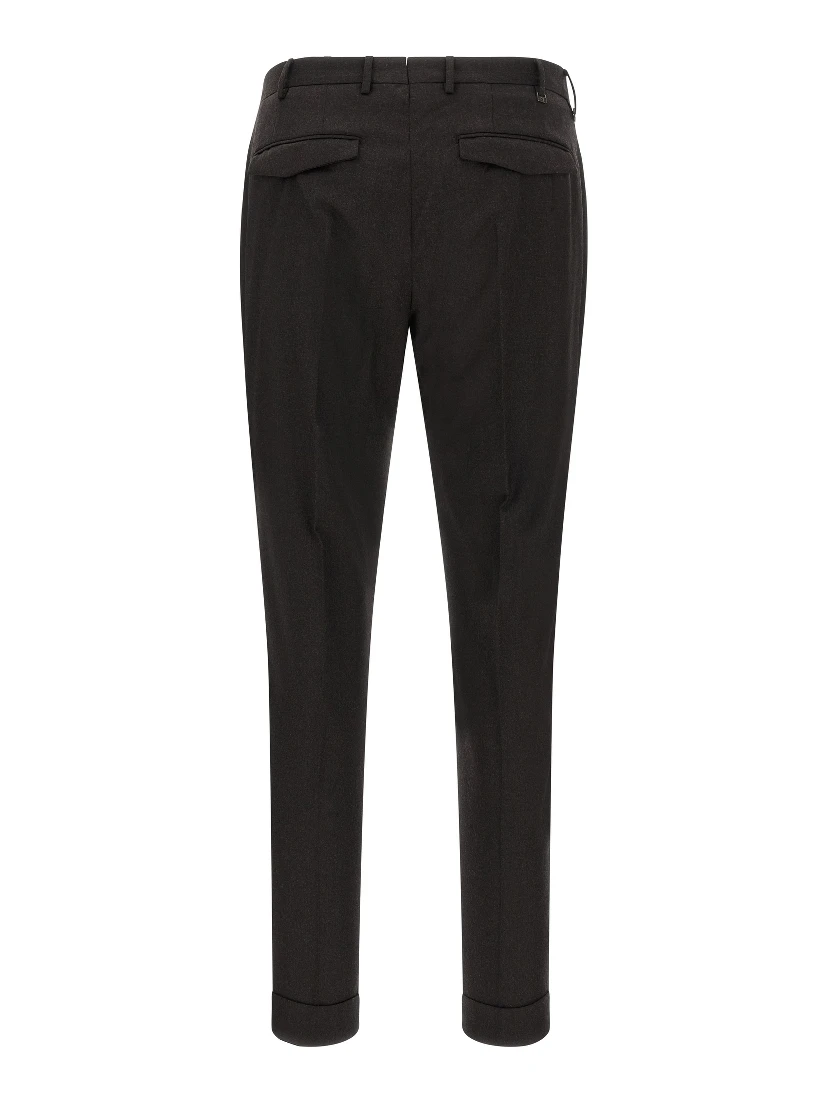 Brown Virgin Wool Dress Pants