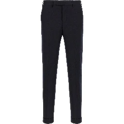 Blue Virgin Wool Dress Pants