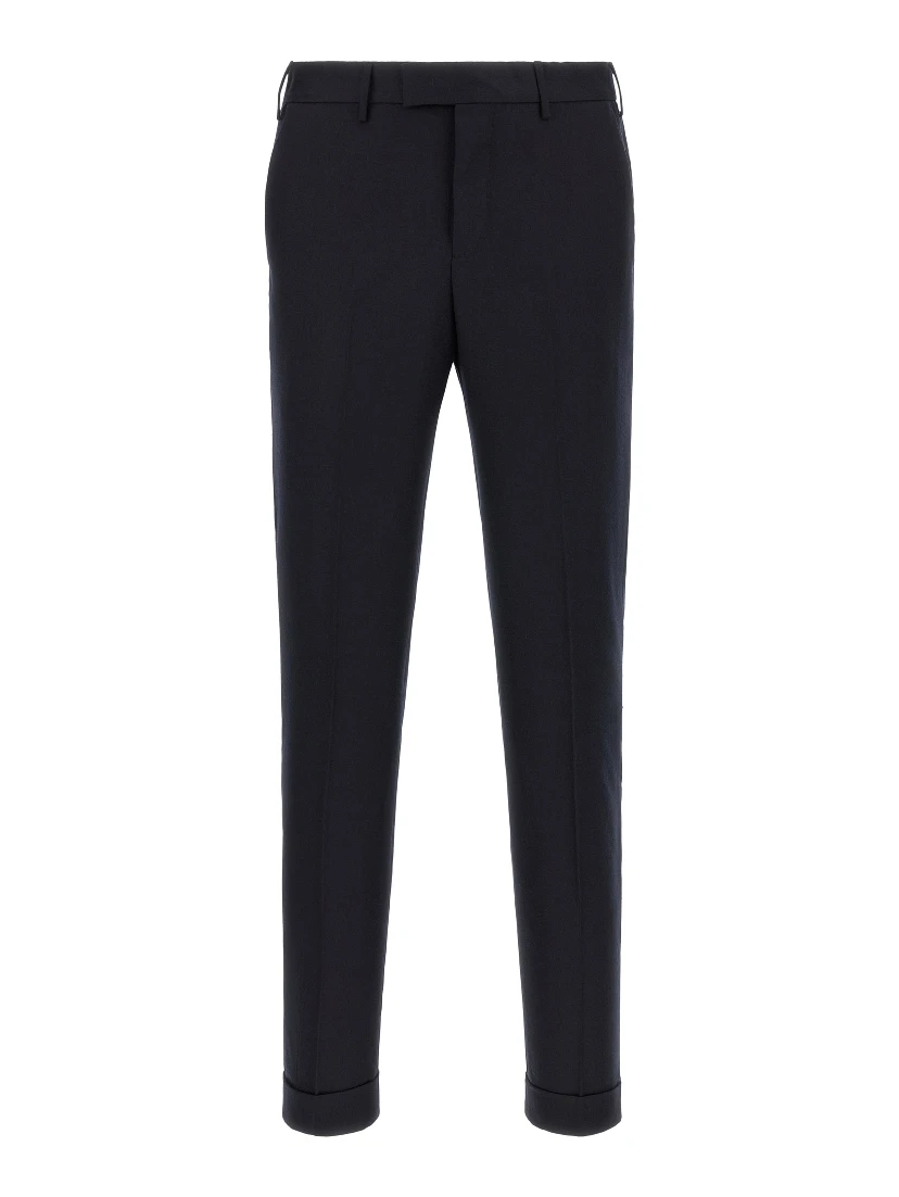 Blue Virgin Wool Dress Pants