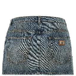 Blue Cotton Long Skirt