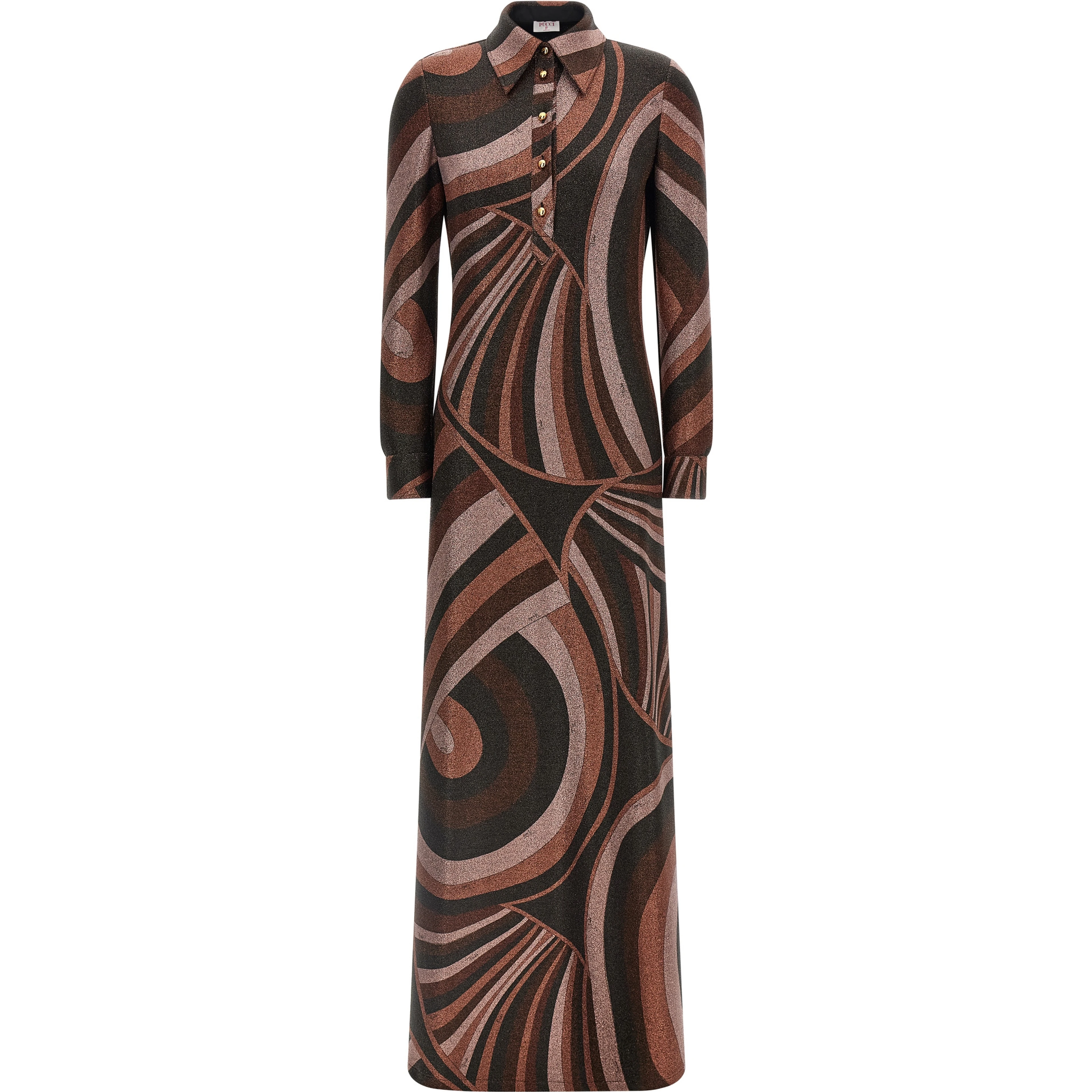 Bordeaux Polyamide Long Dress