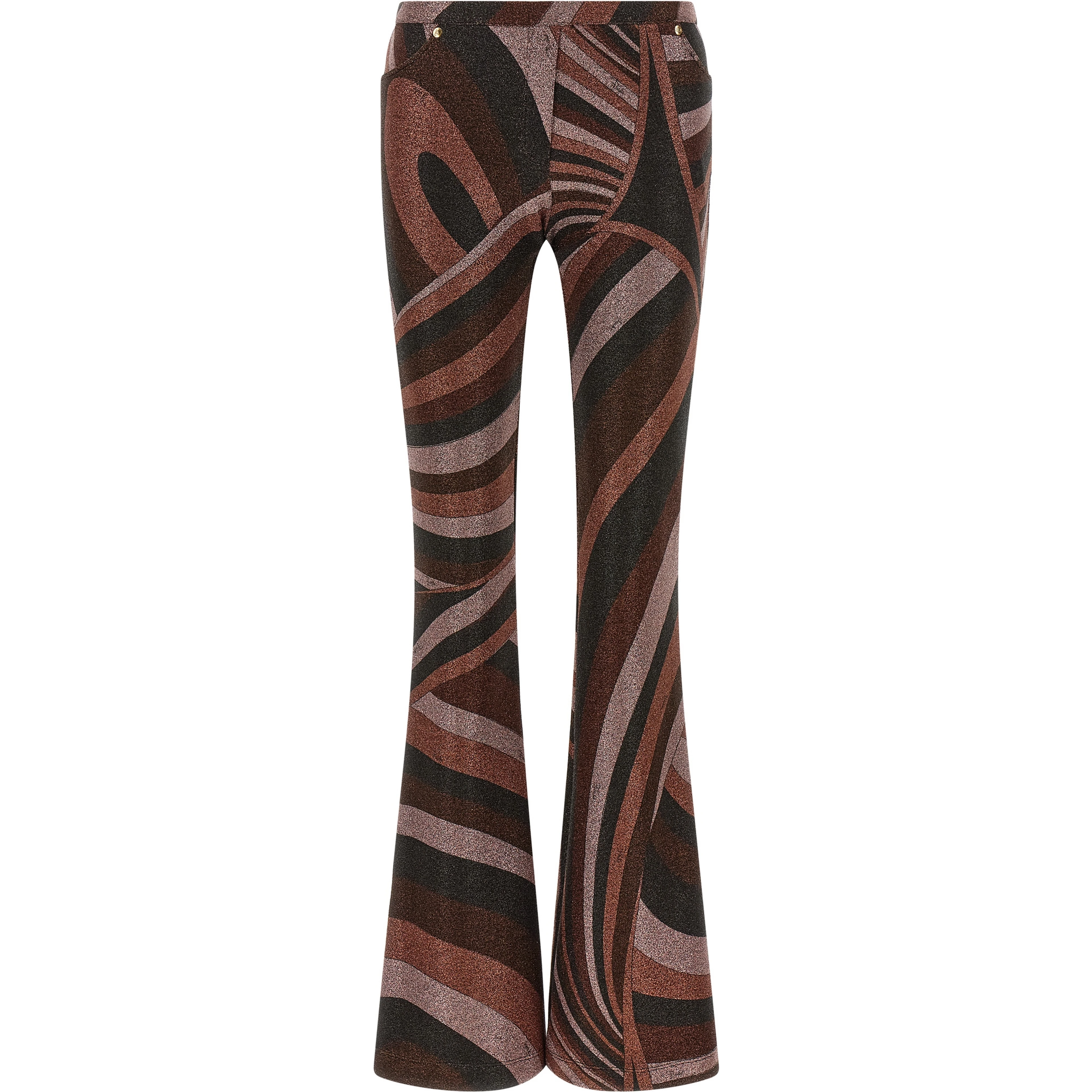 Bordeaux Polyamide Flared Pants