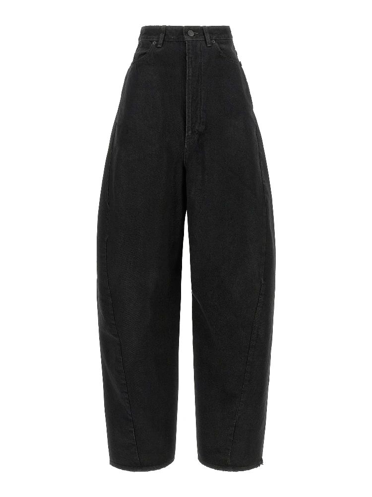 Black Cotton High-Waisted Jean