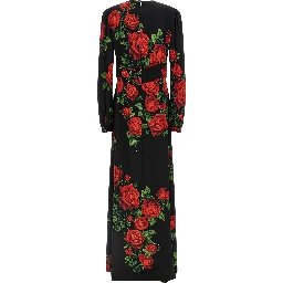 Red Silk Long Dress