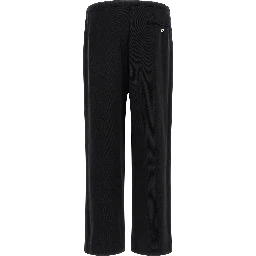 Black Cotton-Like Casual Pants