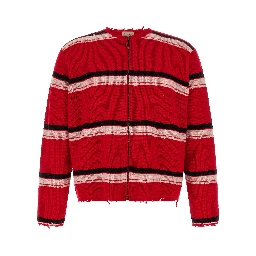 Red Wool Cardigan