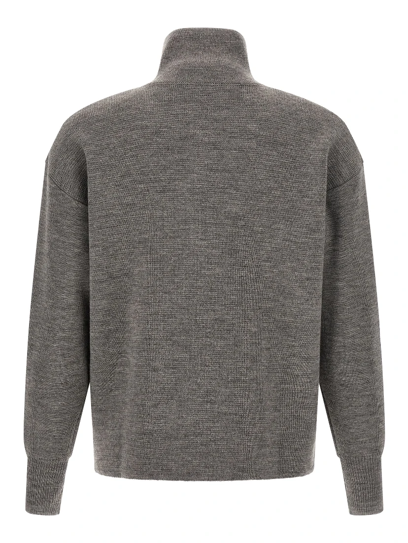 Gray Virgin Wool Cardigan