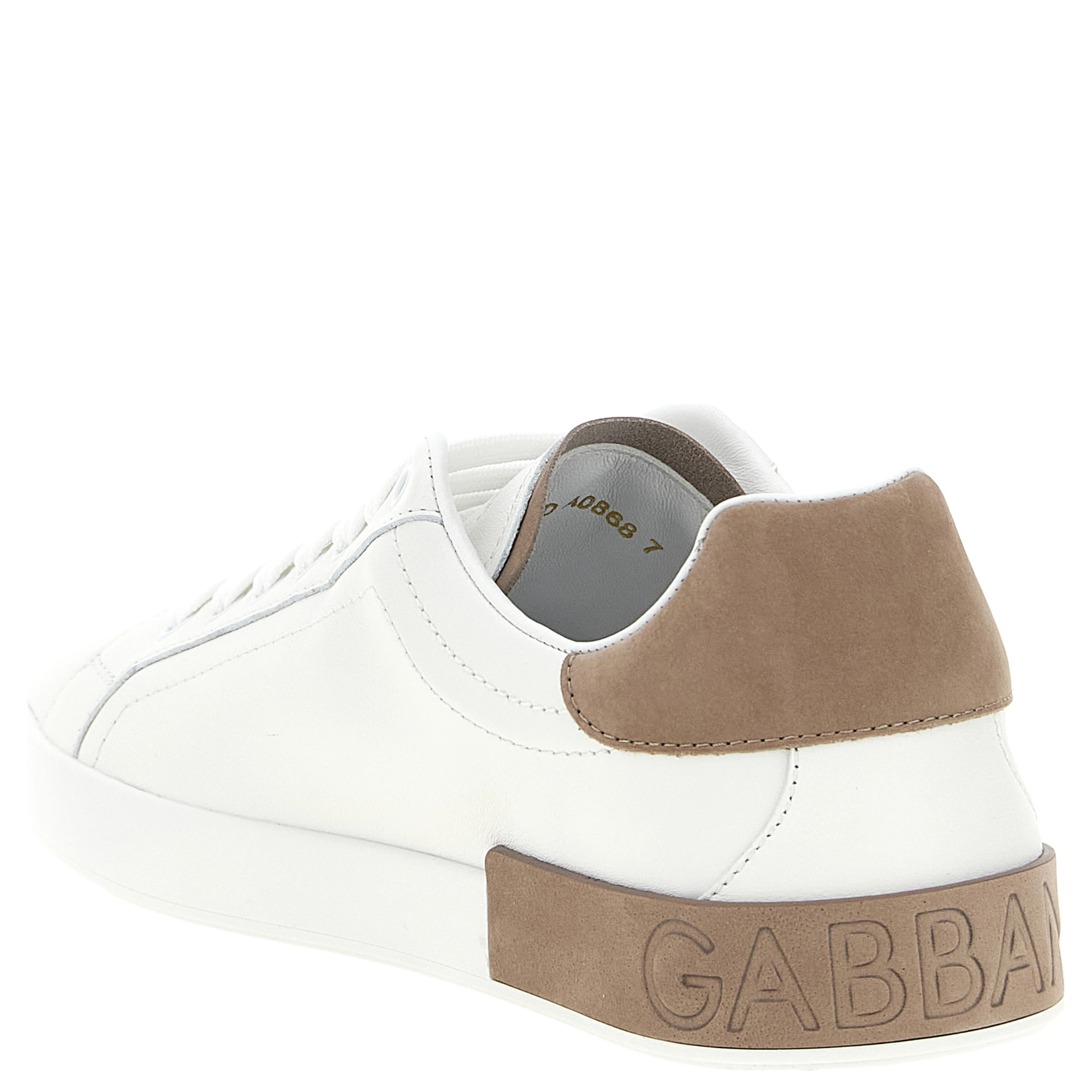 Beige Calfskin Low Top Sneakers