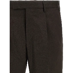 Brown Virgin Wool Dress Pants