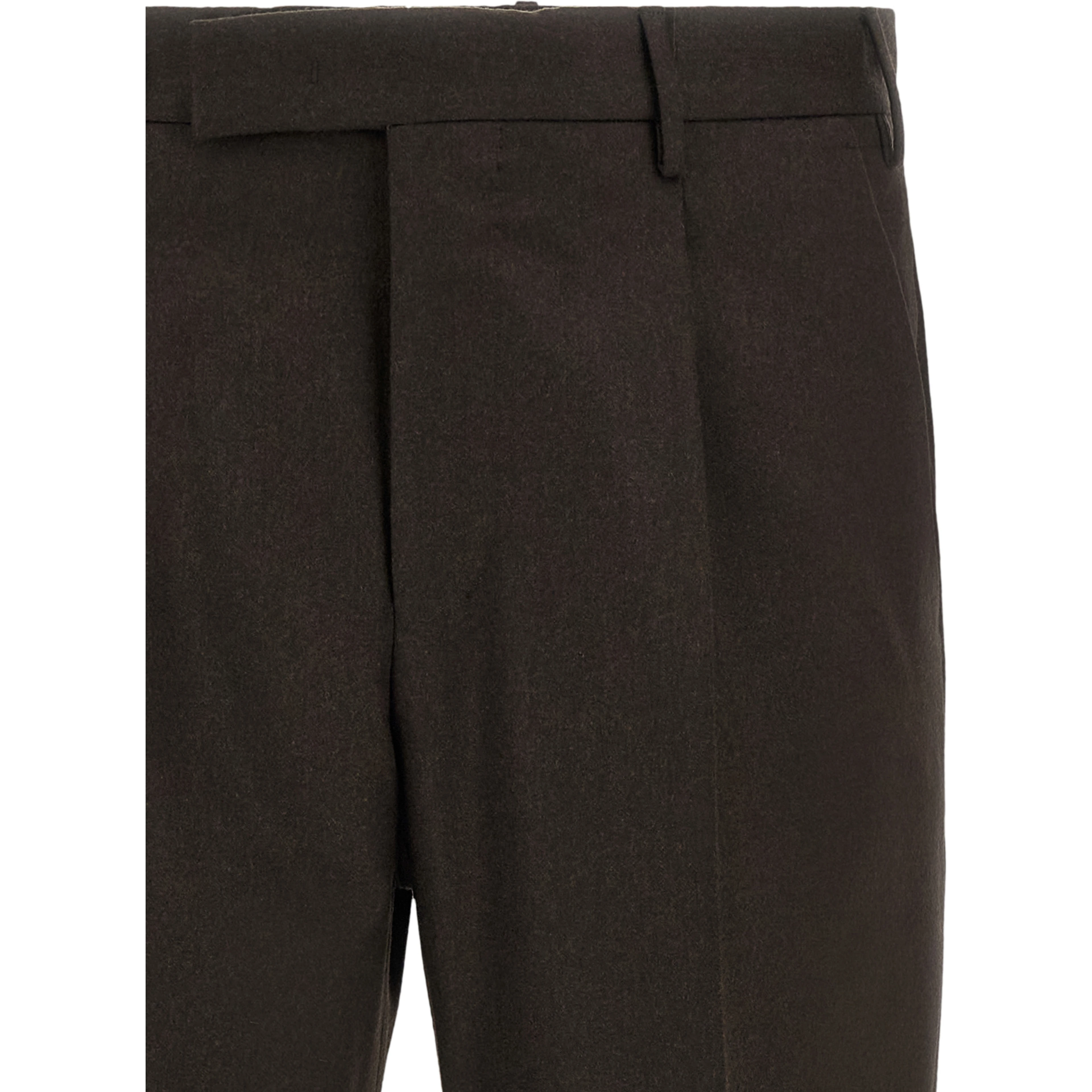 Brown Virgin Wool Dress Pants