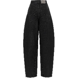 Black Cotton High-Waisted Jean