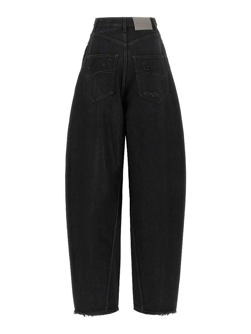 Black Cotton High-Waisted Jean