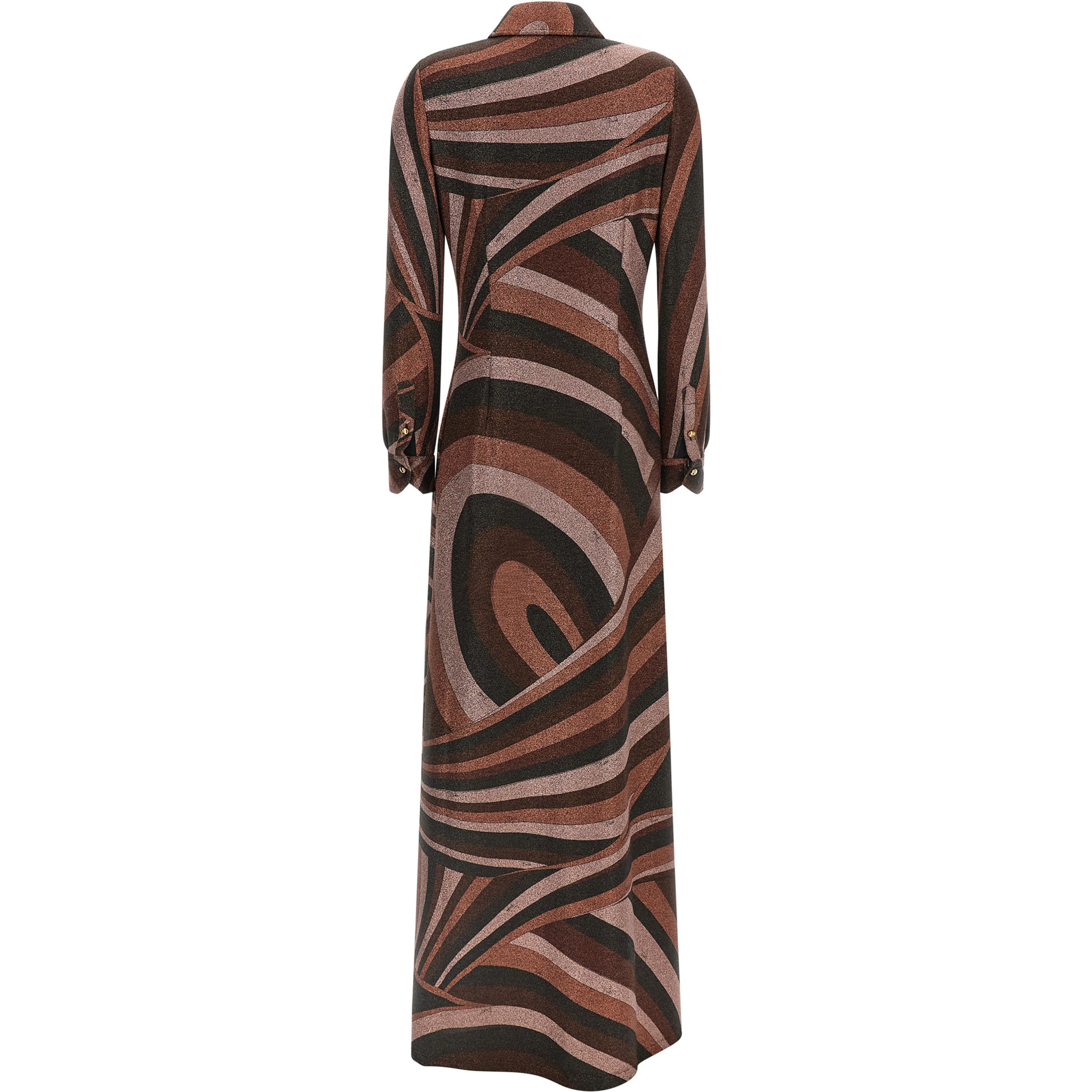 Bordeaux Polyamide Long Dress