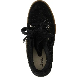 Black Cowhide Wedge Sandals
