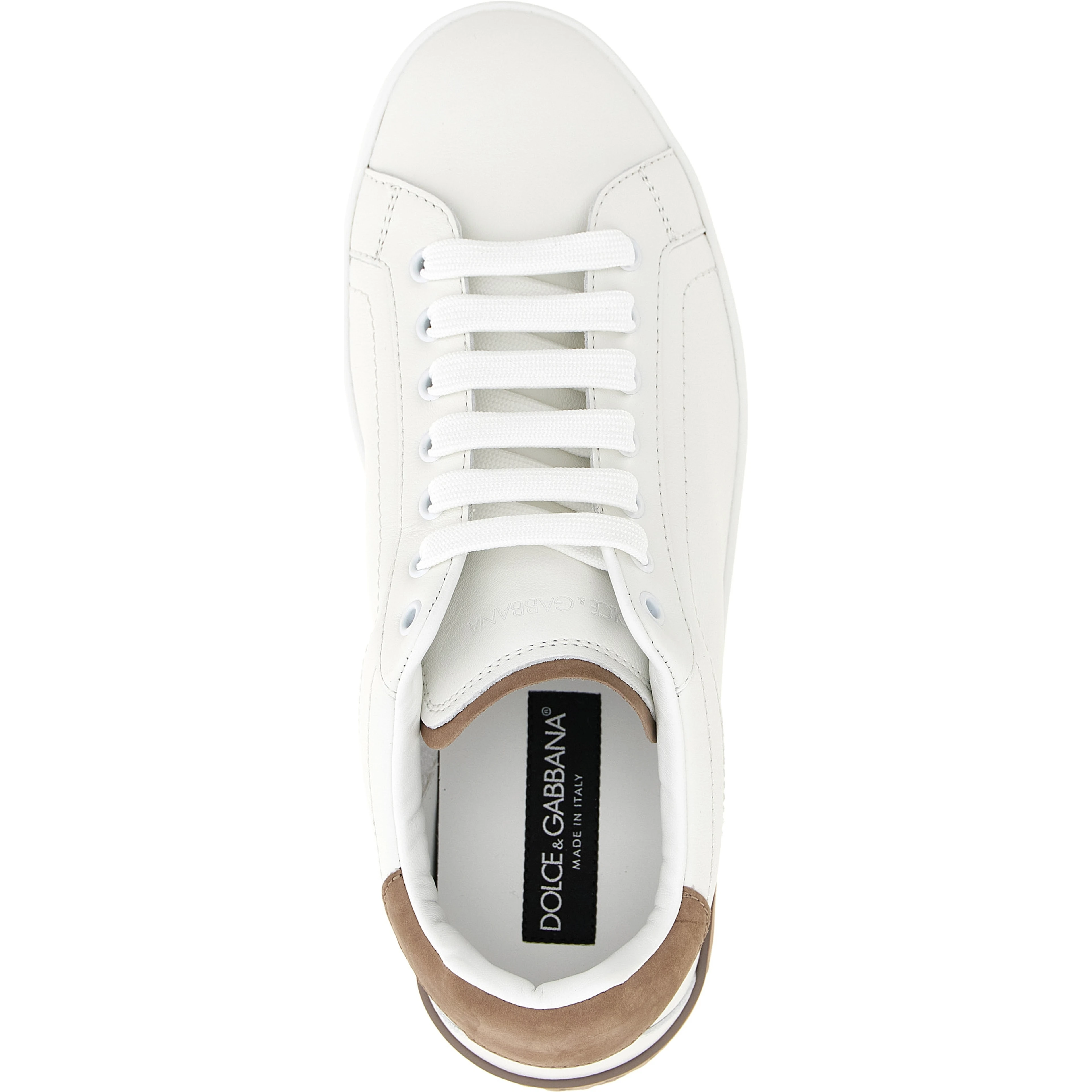 Beige Calfskin Low Top Sneakers