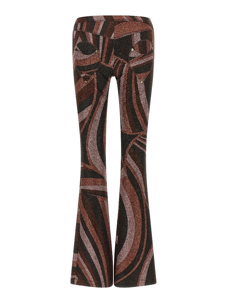 Bordeaux Polyamide Flared Pants alternative