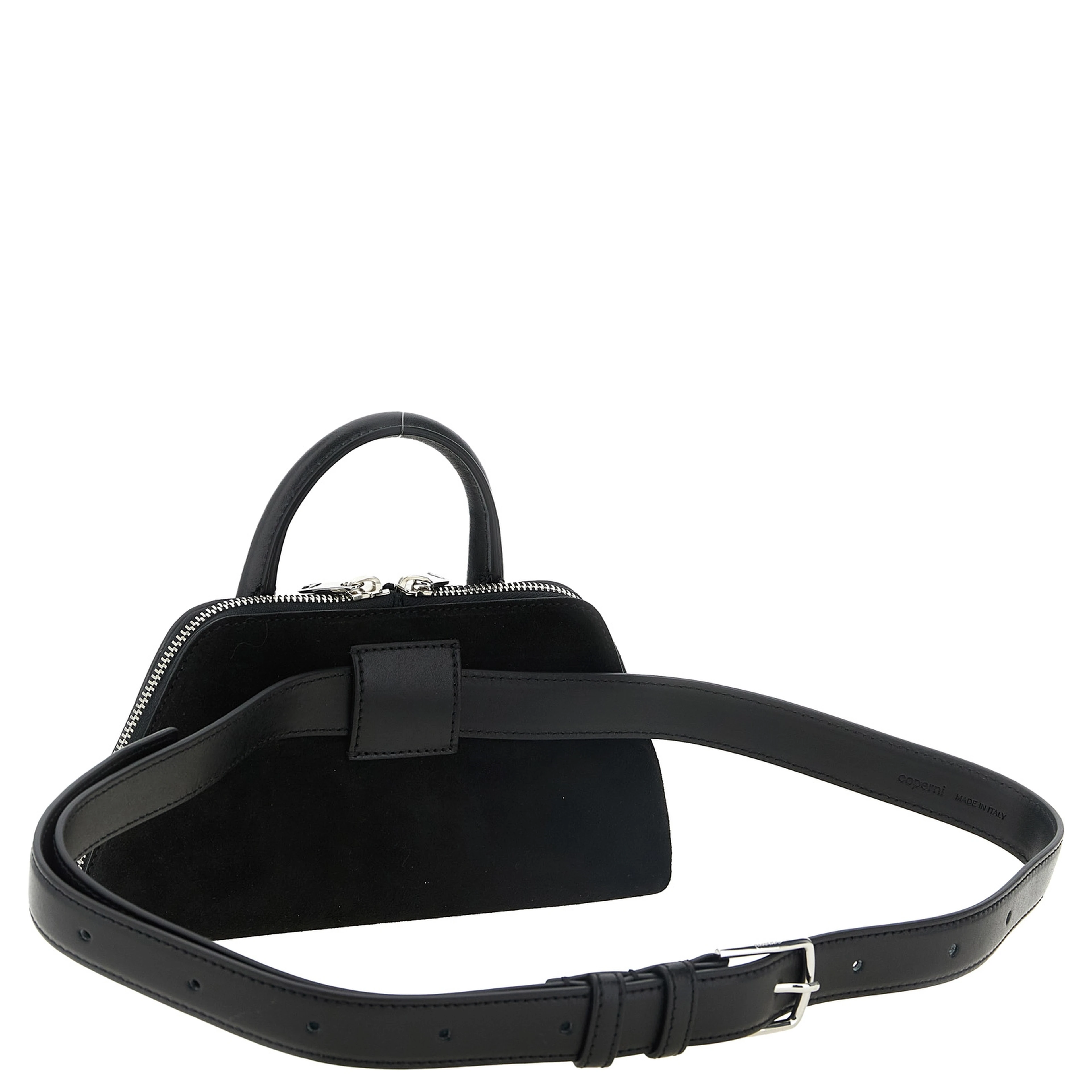 Black Cowhide Crossbody Bag