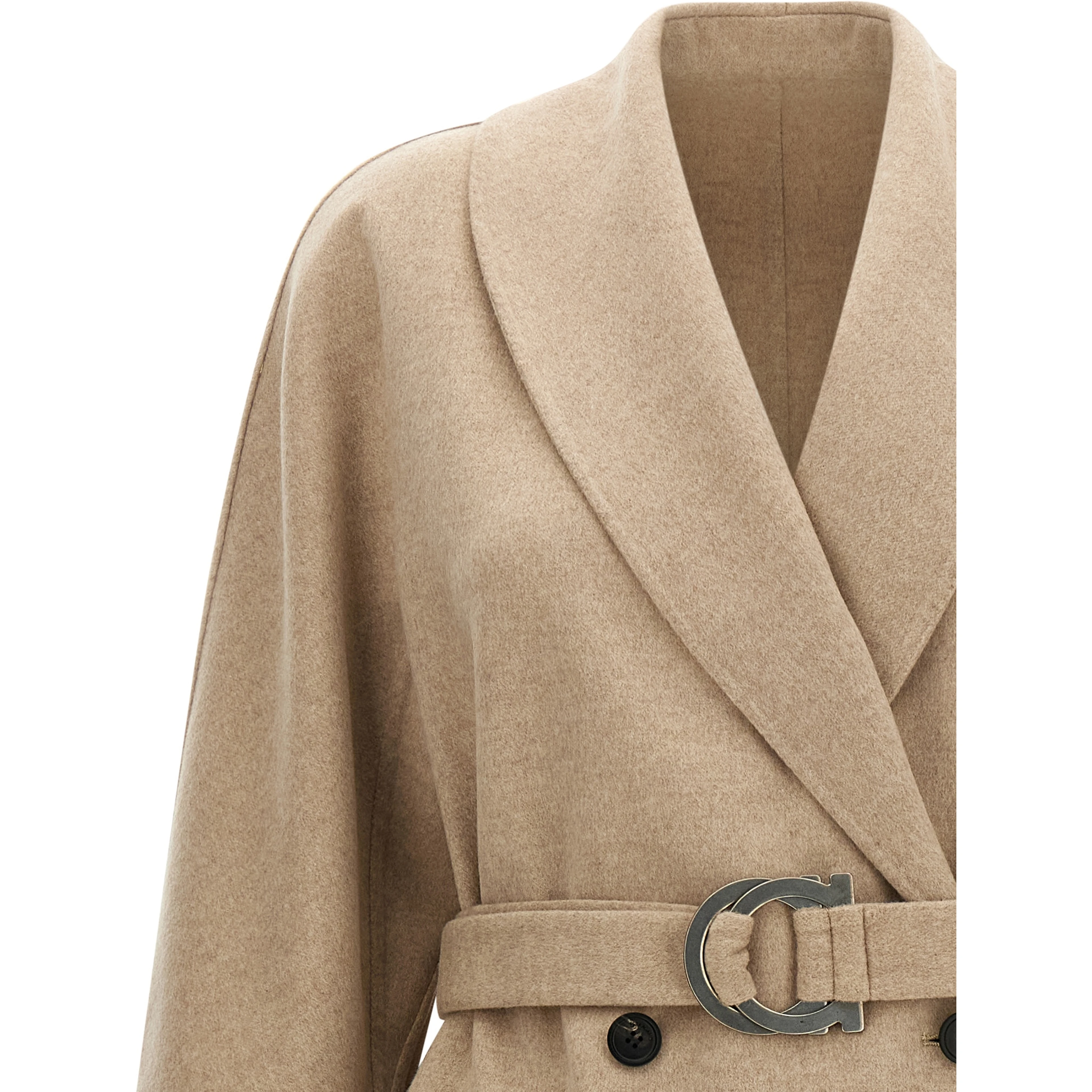 Beige Virgin Wool Coat
