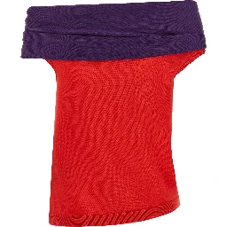 Red Wool Sleeveles T-Shirt