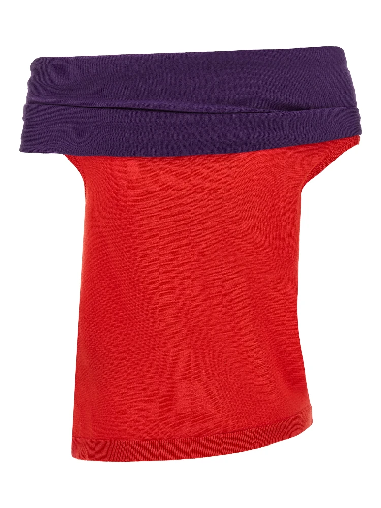 Red Wool Sleeveles T-Shirt alternative
