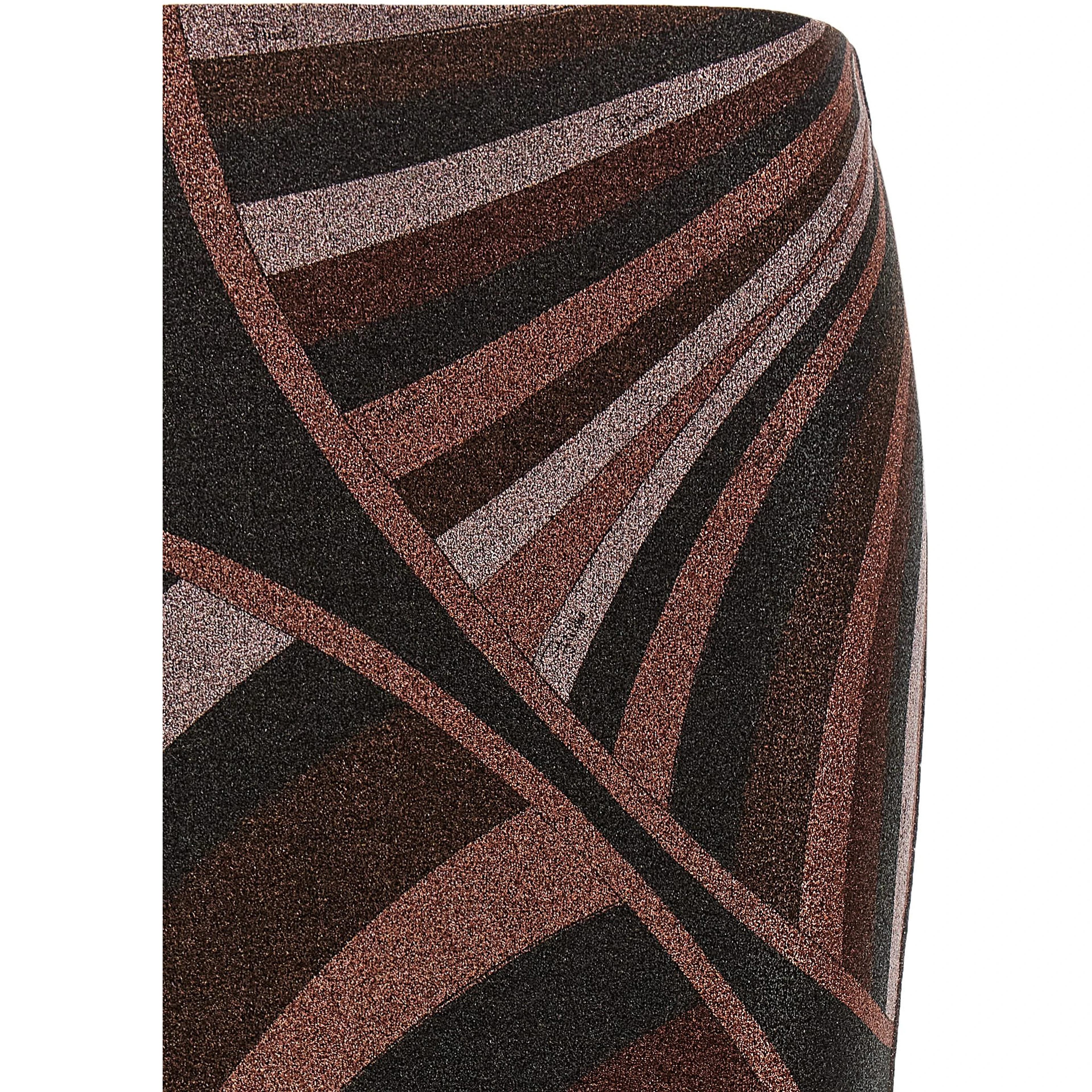 Bordeaux Polyamide Midi Skirt