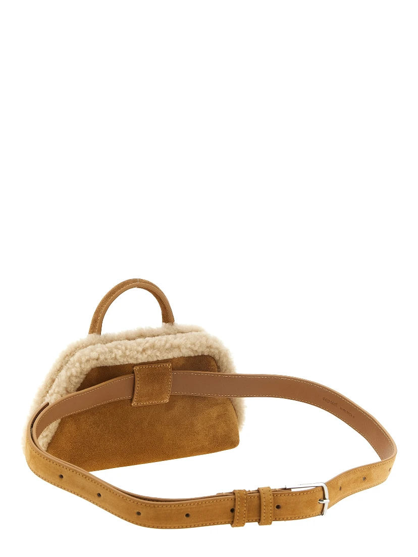 Beige Cowhide Crossbody Bag