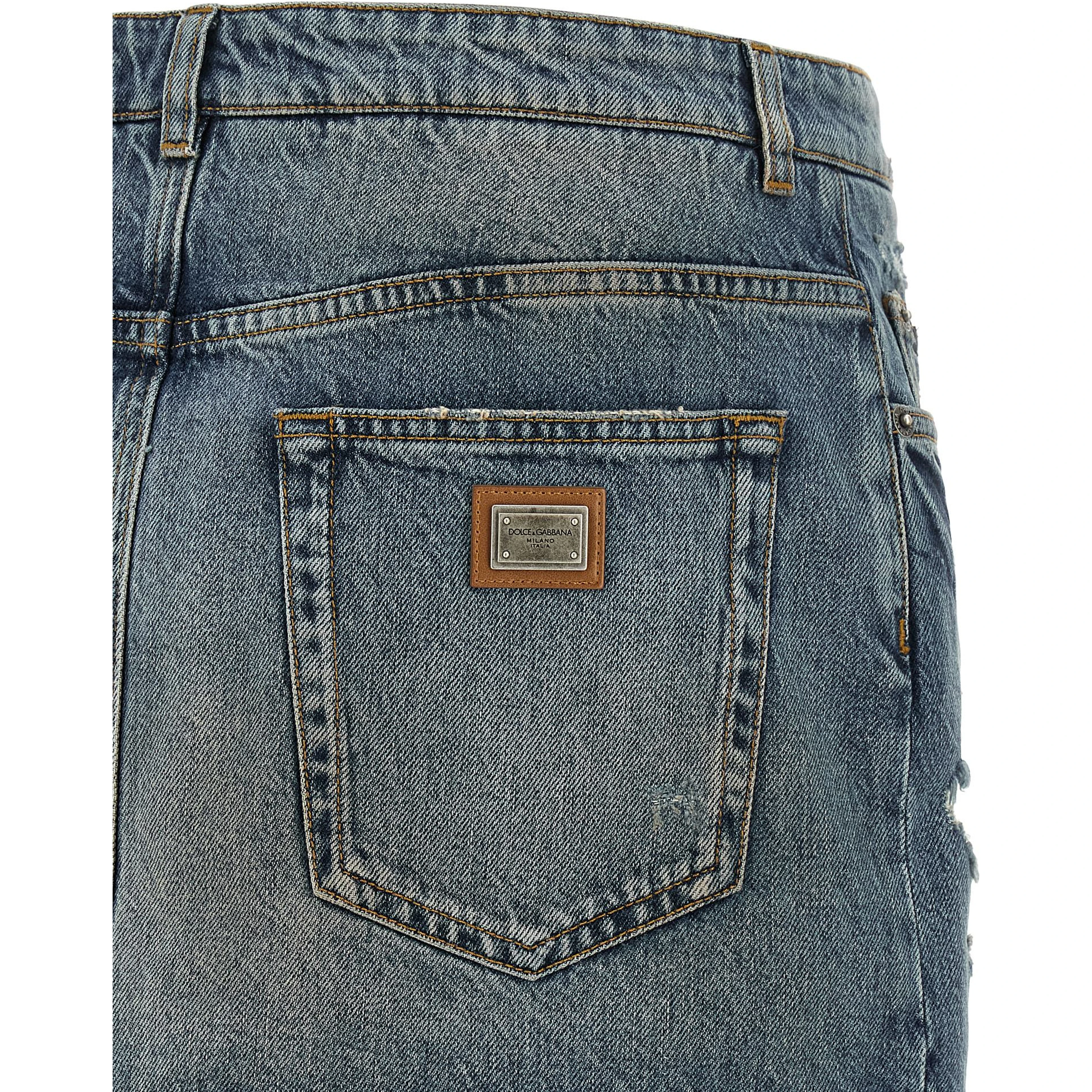 Blue Cotton Long Skirt