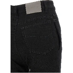 Black Elastane High-Waisted Jean