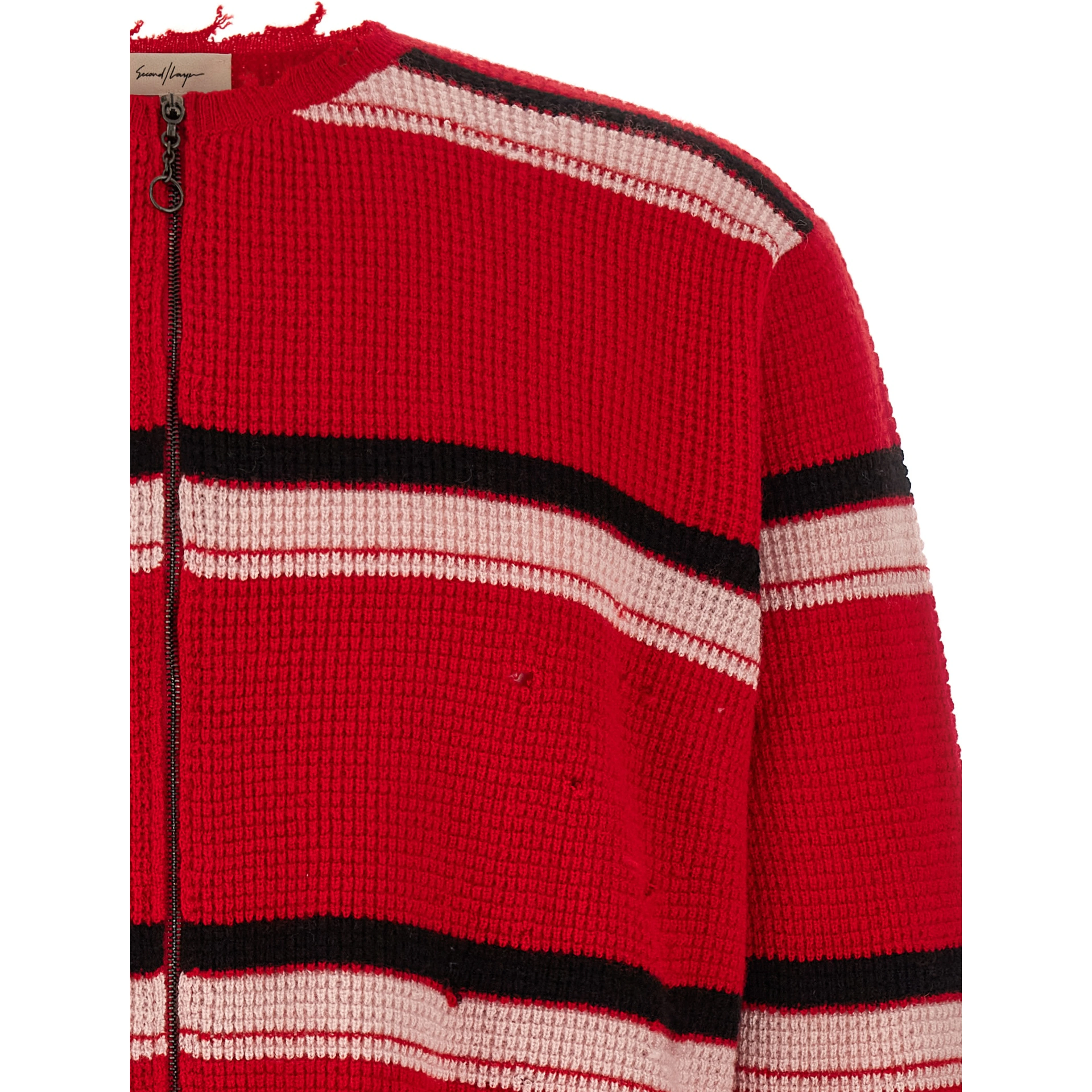 Red Wool Cardigan
